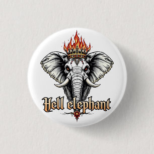 Badge Rond 2,50 Cm Hell Elephant