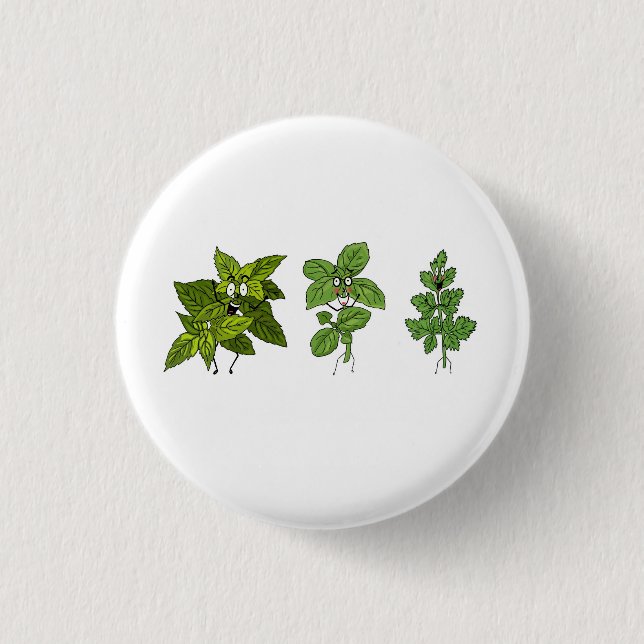 Badge Rond 2,50 Cm Herbes, thème herbes (Devant)