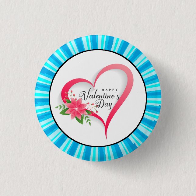 Badge Rond 2,50 Cm Heureuse Sainte-Valentin-53816 (Devant)