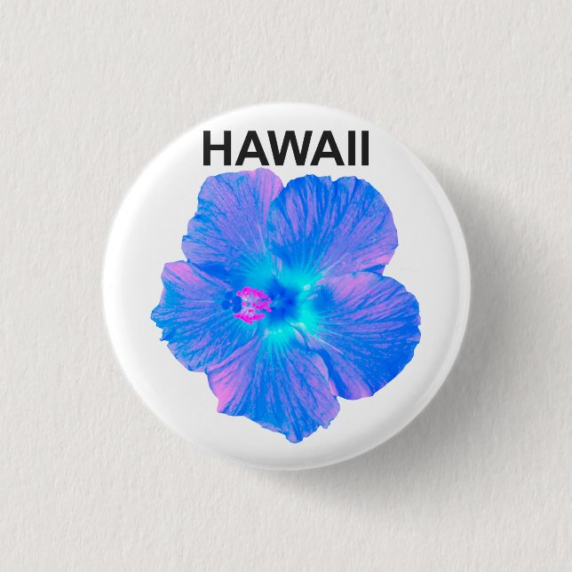 Badge Rond 2,50 Cm Hibiscus d'Hawaï (Devant)