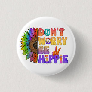 Badge Rond 2,50 Cm Hippie de paix personnalisée Sloth