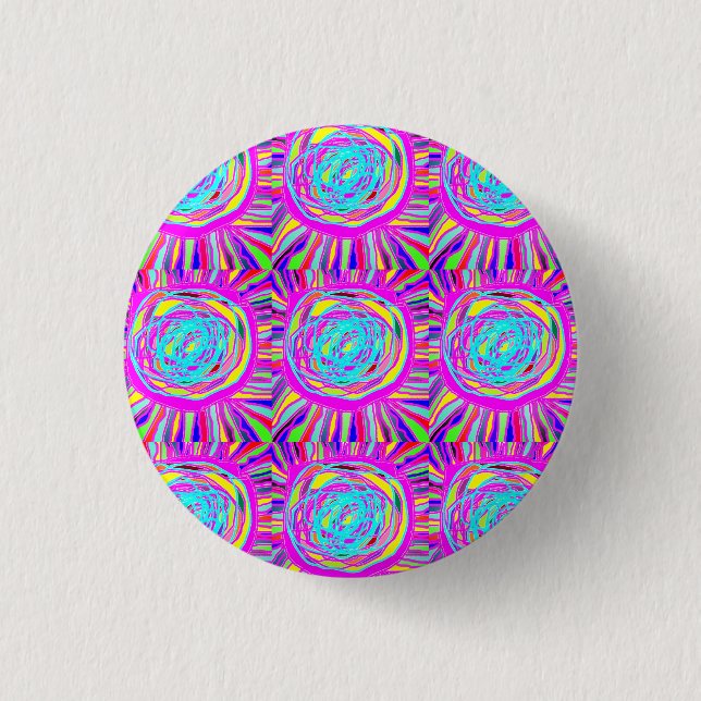 Badge Rond 2,50 Cm Hippie Retro chill art de base (Devant)