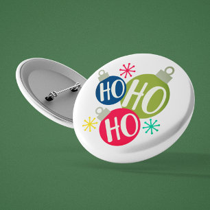 Badge Rond 2,50 Cm Ho Ho Festive Noël Noël Noël Famille Correspondanc
