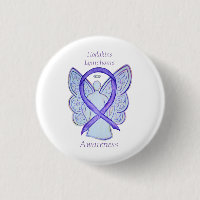 Hodgkins Lymphoma Art Angel Violet Ruban Pins