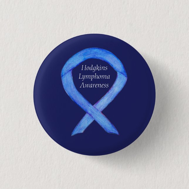 Badge Rond 2,50 Cm Hodgkins Lymphoma Violence Sensibilisation Ruban A (Devant)