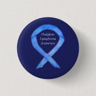 Badge Rond 2,50 Cm Hodgkins Lymphoma Violence Sensibilisation Ruban A