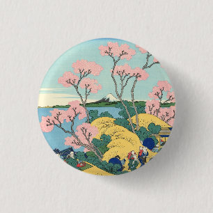Badge Rond 2,50 Cm Hokusai Fuji de Gotenyama sur le Tōkaidō