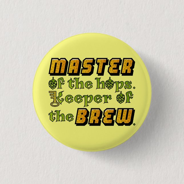 Badge Rond 2,50 Cm Homebrew Beer Brewer (Devant)