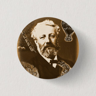Badge Rond 2,50 Cm Hommage à Jules Verne