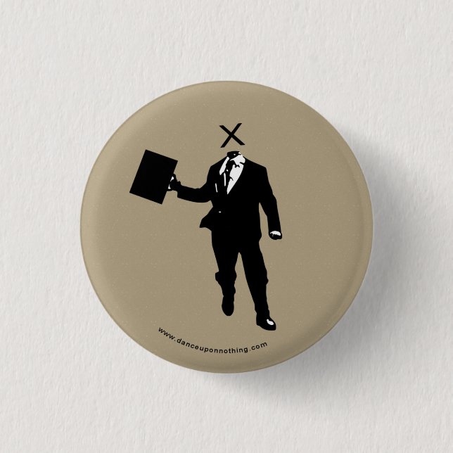 Badge Rond 2,50 Cm homme d'affaires sans tête (Devant)