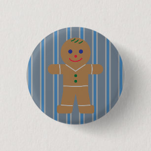 Badge Rond 2,50 Cm Homme de pain d'épices amusant et fantaisiste