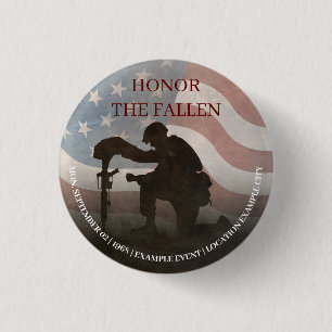Badge Rond 2,50 Cm Honorez les Morts