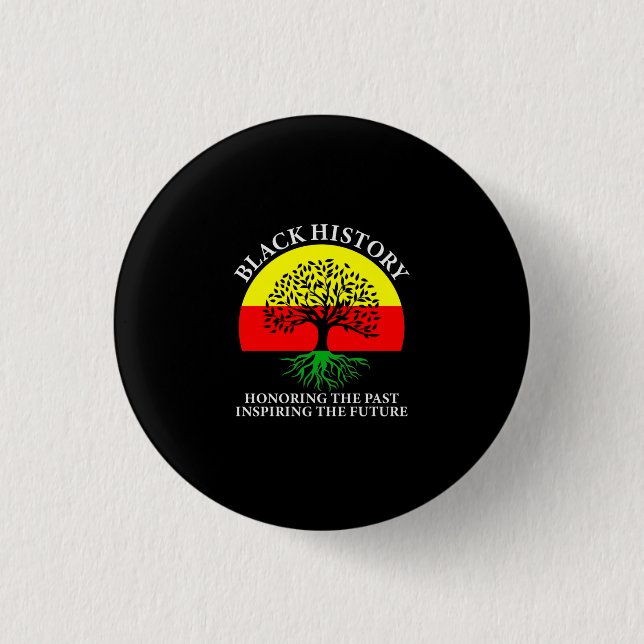 Badge Rond 2,50 Cm Honoring Past Inspiring Future Black History Month (Devant)