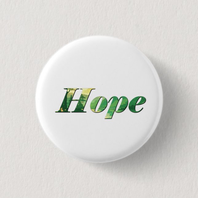 Badge Rond 2,50 Cm Hope. (Devant)