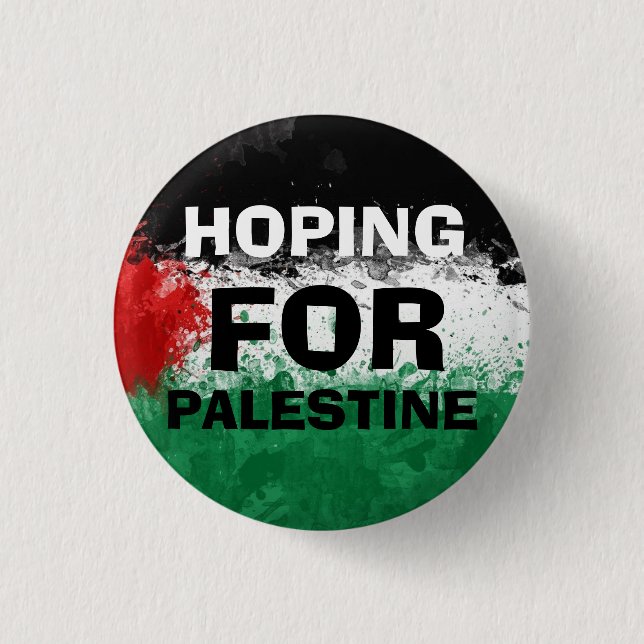 Badge Rond 2,50 Cm HOPING FOR PALESTINE Button  (Devant)