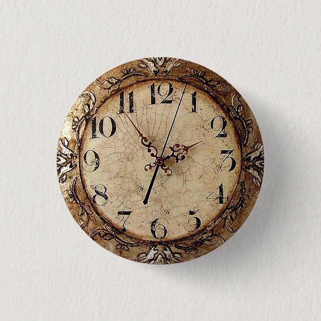 Badge Rond 2,50 Cm Horloge antique (Devant)