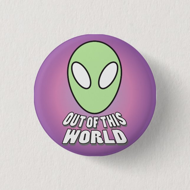 Badge Rond 2,50 Cm Hors de ce monde - tête étrangère (Devant)