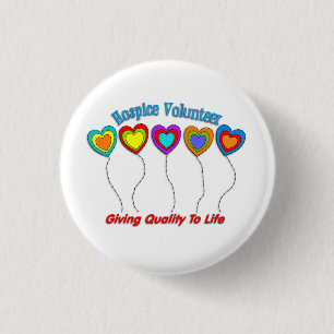 Badge Rond 2,50 Cm Hospice Volunteer