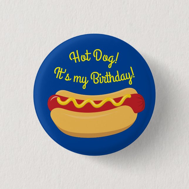 Badge Rond 2,50 Cm Hot Dog Anniversaire de enfant Party Cuire mignonn (Devant)