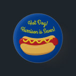 Badge Rond 2,50 Cm Hot Dog Kids Birthday Party Cook Out Cute<br><div class="desc">These adorable mod colorful cute hot dog food birthday party invitations are perfect for a summer cook out birthday celebration! Customize the text to make them your own. The modern look and feel is the perfect way to celebrate your little one that loves food and hot dogs on their birthday!...</div>