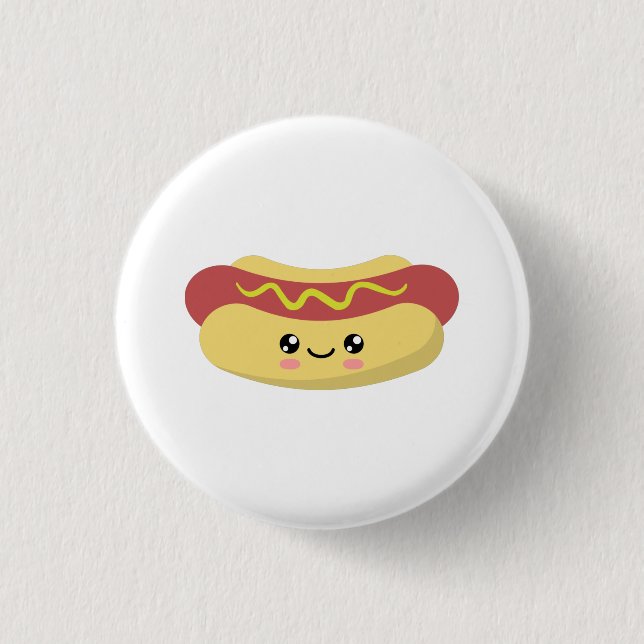 Badge Rond 2,50 Cm Hotdog (Devant)