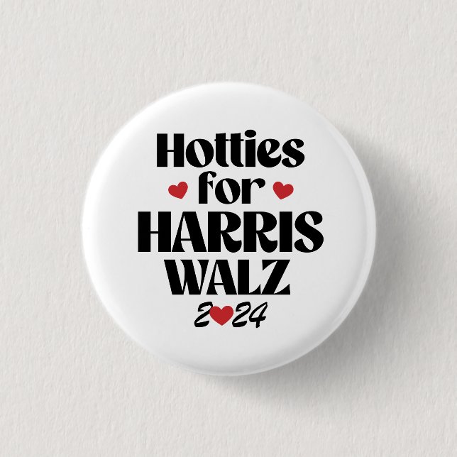 Badge Rond 2,50 Cm Hotties for Harris Walz (Devant)