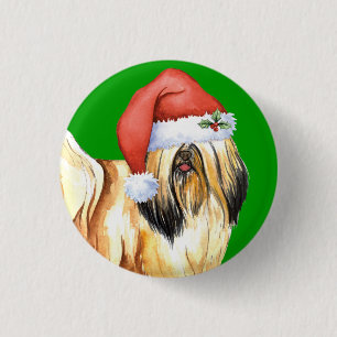 Badge Rond 2,50 Cm Howlidays heureux Lhasa Apso