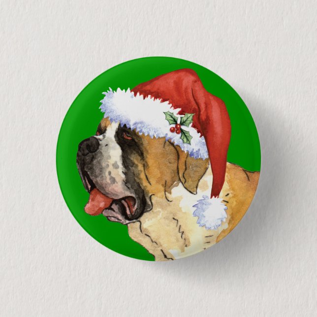 Badge Rond 2,50 Cm Howlidays heureux St Bernard (Devant)