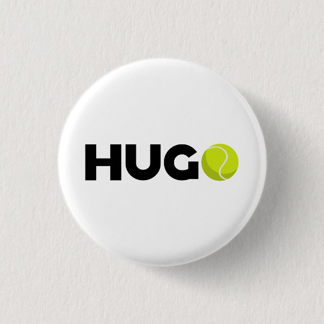 Badge Rond 2,50 Cm Hugo Tennis (Devant)