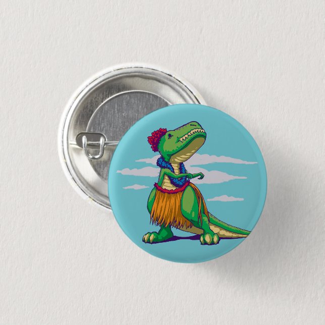 Badge Rond 2,50 Cm Hula Rex (Devant & derrière)