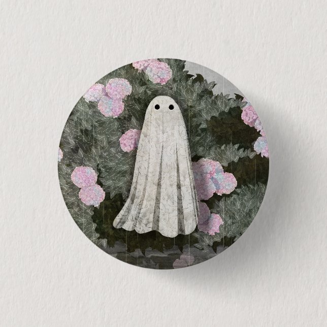 Badge Rond 2,50 Cm Hydrangée (Devant)