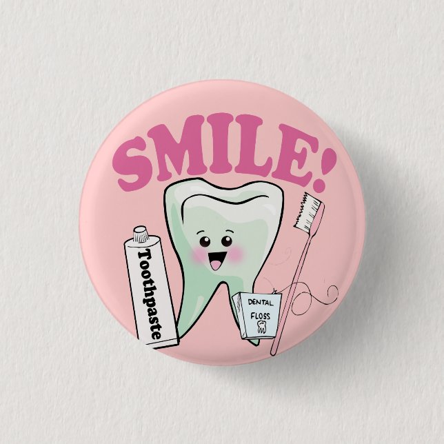 Badge Rond 2,50 Cm Hygiéniste dentaire de dentiste (Devant)