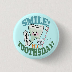 Badge Rond 2,50 Cm Hygiéniste dentaire drôle de dentiste