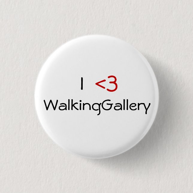 Badge Rond 2,50 Cm I <3 WalkingGallery (Devant)