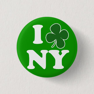 Badge Rond 2,50 Cm I bouton de l'amour NY de shamrock