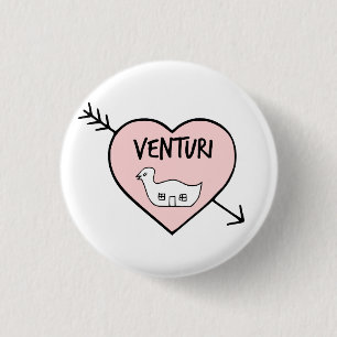 Badge Rond 2,50 Cm I bouton de Robert Venturi de coeur