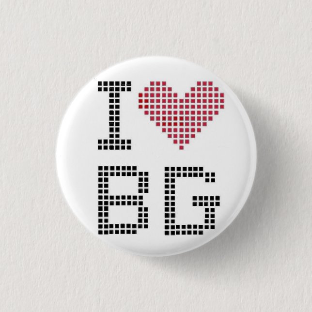 Badge Rond 2,50 Cm I coeur BG (Devant)