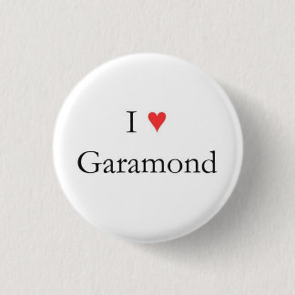 Badge Rond 2,50 Cm I coeur Garamond