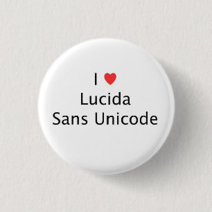 Badge Rond 2,50 Cm I coeur Lucida sans Unicode