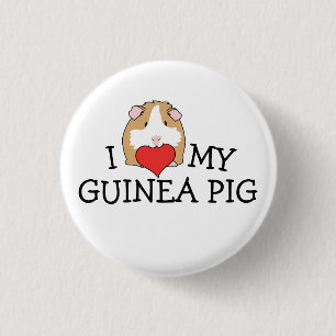 Badge Rond 2,50 Cm I coeur mon bouton de cobaye