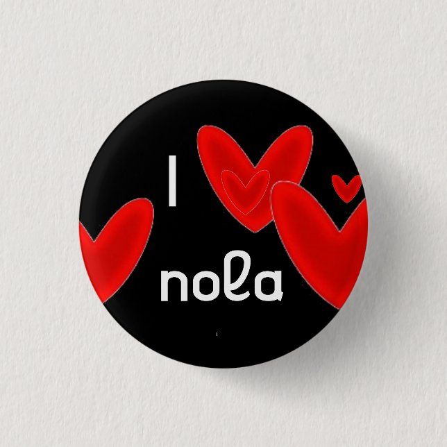 Badge Rond 2,50 Cm I coeur Nola (Devant)