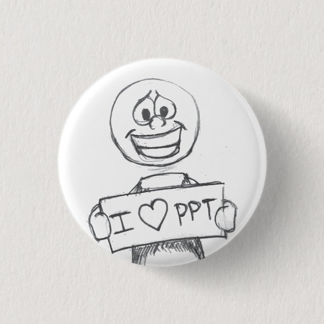 Badge Rond 2,50 Cm I : coeur : PPT (Devant)