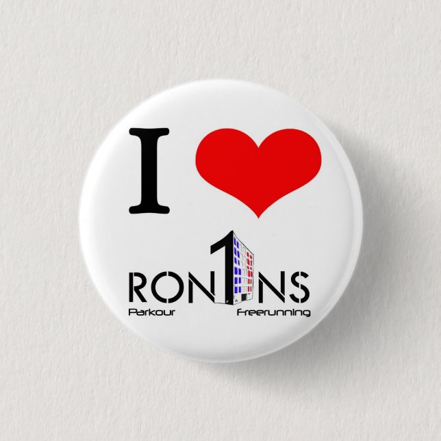Badge Rond 2,50 Cm I coeur ron1ns (Devant)