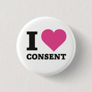 Badge Rond 2,50 Cm I consentement de coeur