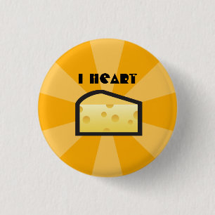 Badge Rond 2,50 Cm I fromage de coeur