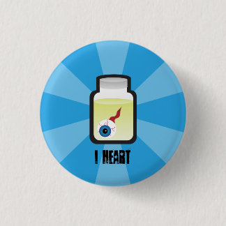 Badge Rond 2,50 Cm I globes oculaires de coeur