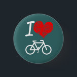 Badge Rond 2,50 Cm I Heart Bike<br><div class="desc">Un simple j'aime le design de vélo avec une forme de coeur grunge.</div>