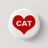 I Heart (Love) My Cat Button