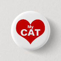 I Heart (Love) My Cat Button