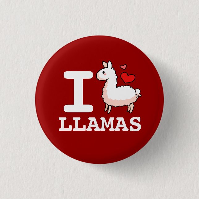 Badge Rond 2,50 Cm I lamas de lama (Devant)